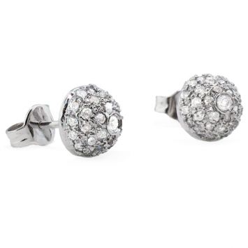 Round ball sale diamond earrings