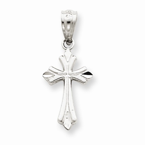 14 karat white gold cross