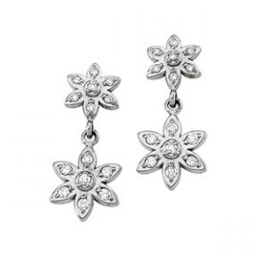 Natural Diamonds Dangling Earrings. 1/4 Carat